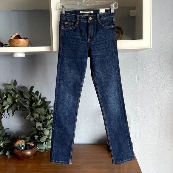 Zara Trafaluc Denim Collection Mid Rise Slim Regular Length - Picture 1 of 4